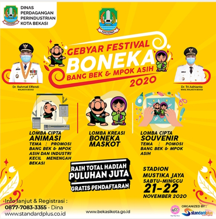 Gebyar Festival Boneka Bertema Maskot Bang Bek dan Mpo Asi Bakal Digelar