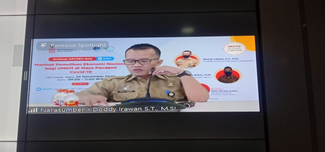 Agar Pelaku UMKM manfaat E-commerce, Dinas Kominfo dan Koperasi Lebak Gelar Webinar