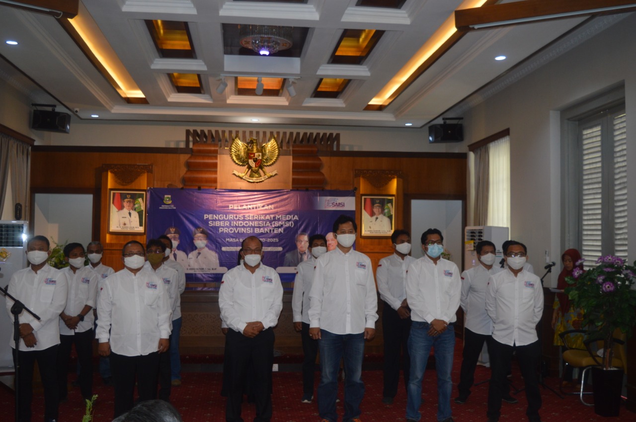 Lesman Bangun Jabat Ketua, Pengurus SMSI Banten Dikukuhkan