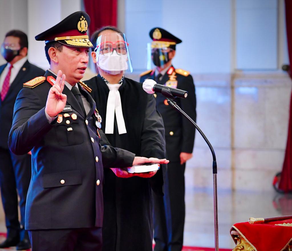 Presiden Jokowi Lantik Listyo Sigit Prabowo sebagai Kapolri