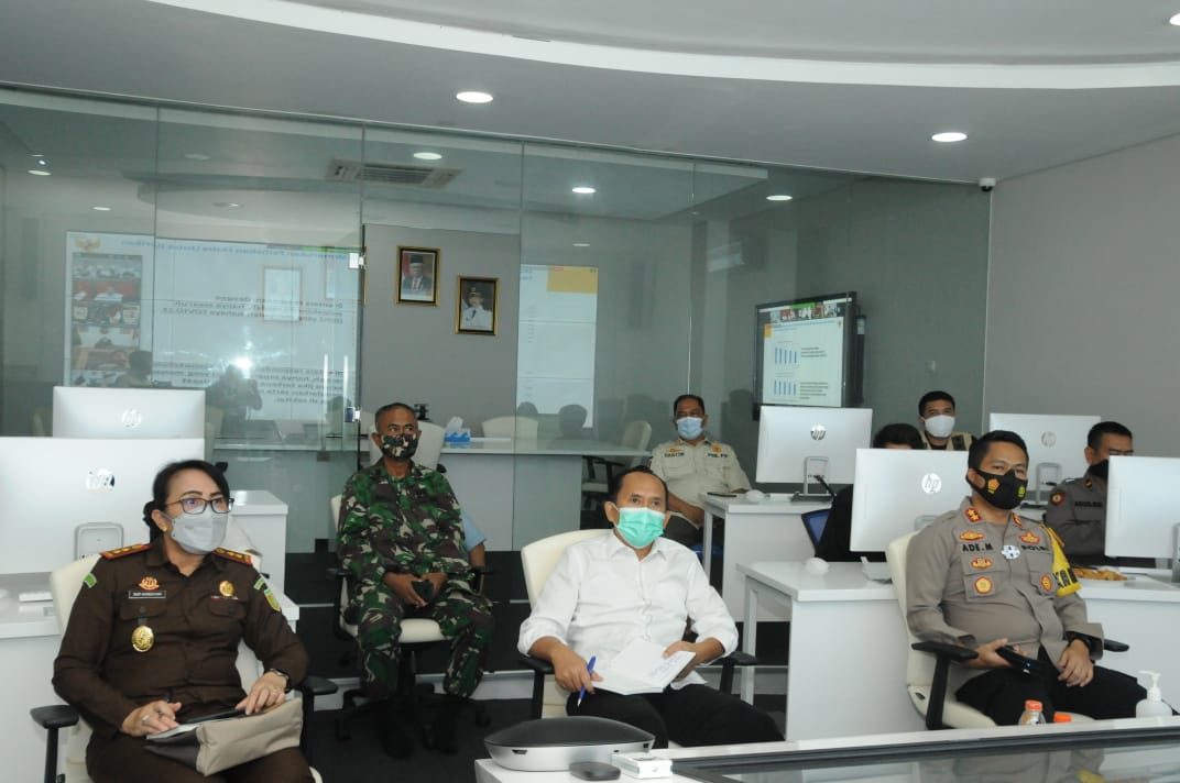 Wabup Lebak Hadiri Rakor Penegakan Dan Penanganan Covid-19 Yang Dipimpin Langsung Menko Maritim secara Daring.