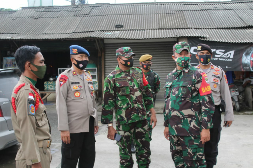 Yon Pelopor D Brimob Kampanye “Bekasi Bermasker