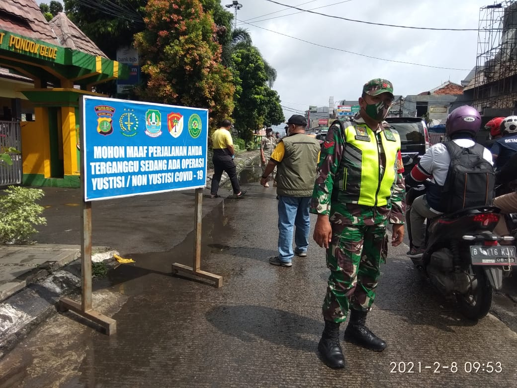 Operasi Non Yustisi Pada Masa Pemberlakuan Pembatasan Kegiatan Masyarakat (PPKM) Di Wilayah Kecamatan Pondokgede Kota Bekasi