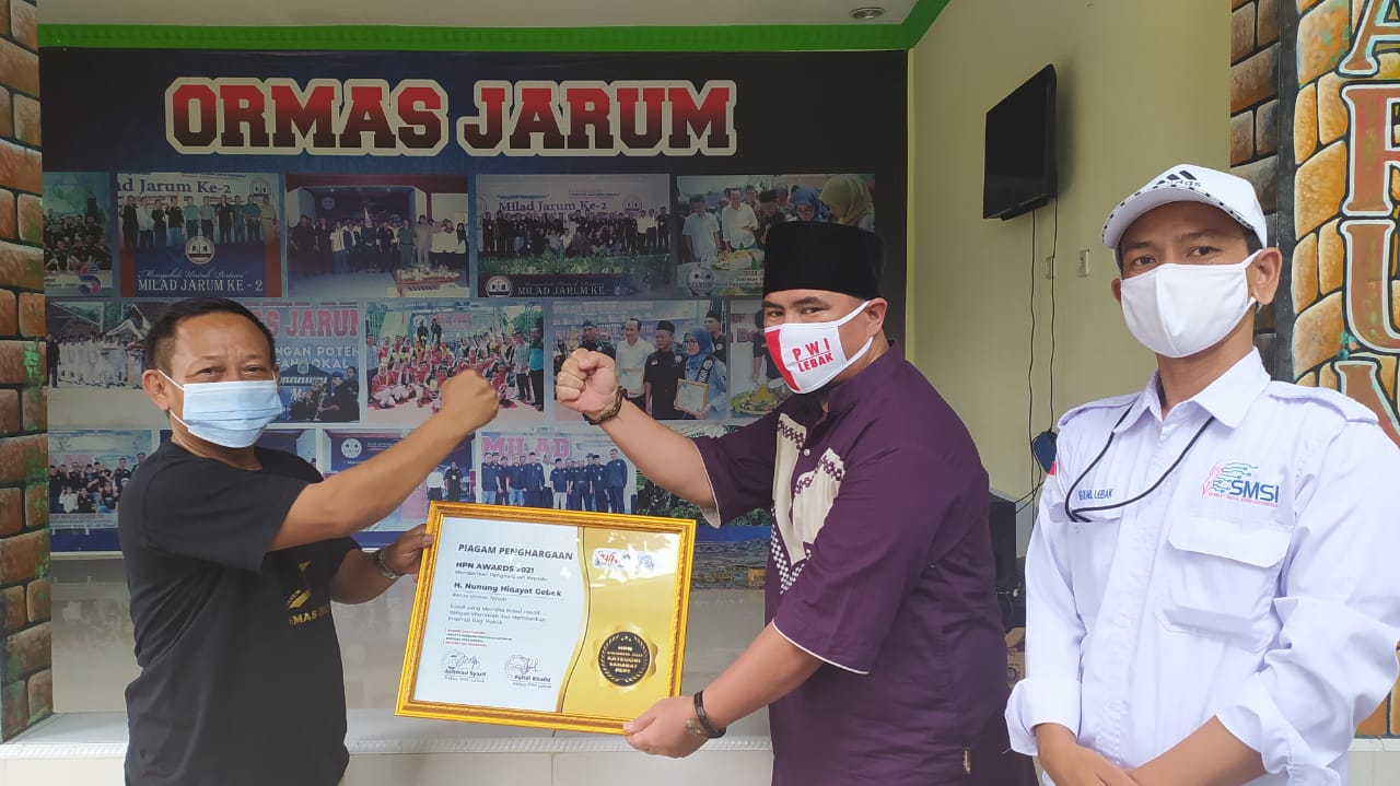 Jawara Lebak Diberi Penghargaan HPN 2021 PWI – SMSI