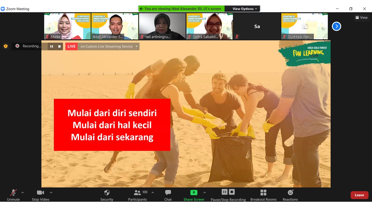 Kampanye HPSN, Amatil Indonesia Ajak Masyarakat Cerdas Kelola Sampah dan Webinar Green Business