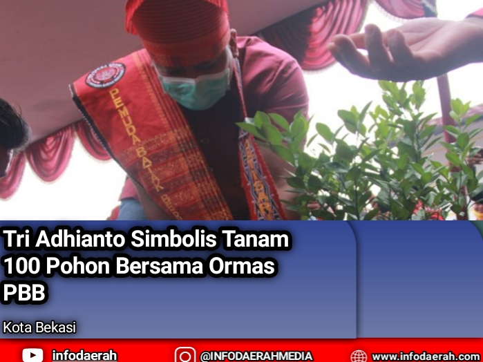 Tri Adhianto Simbolis Tanam 100 Pohon Bersama Ormas PBB