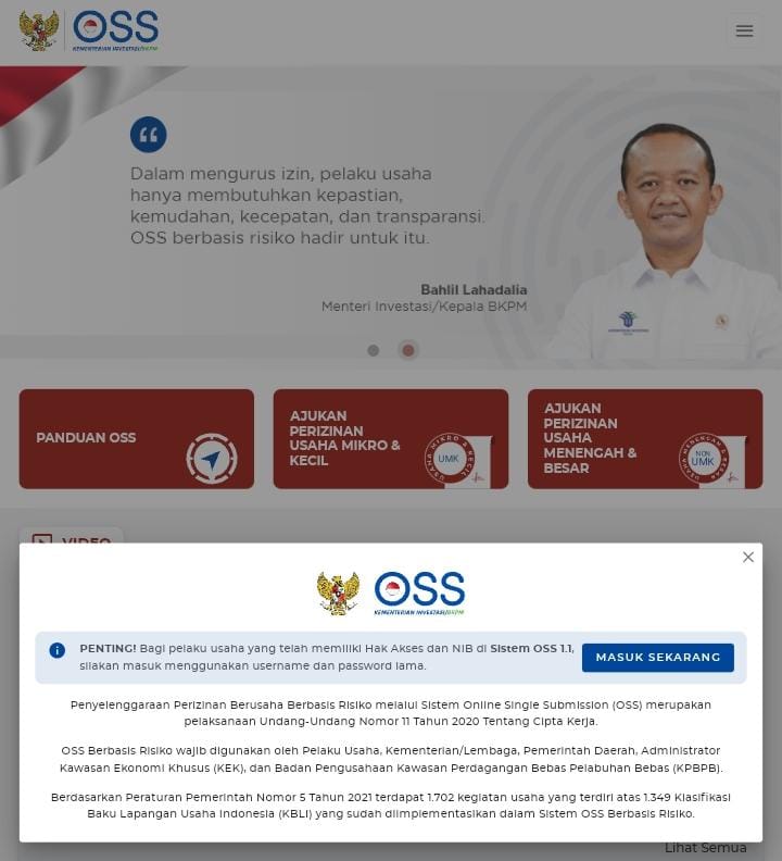 DPMPTSP Keluarkan Edaran Tentang Penyelenggara Perizinan Berusaha Berbasis Resiko