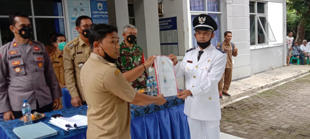 Kecamatan Muncang Gelar Sertijab Pj Kades Kepada Kepala Desa Terpilih