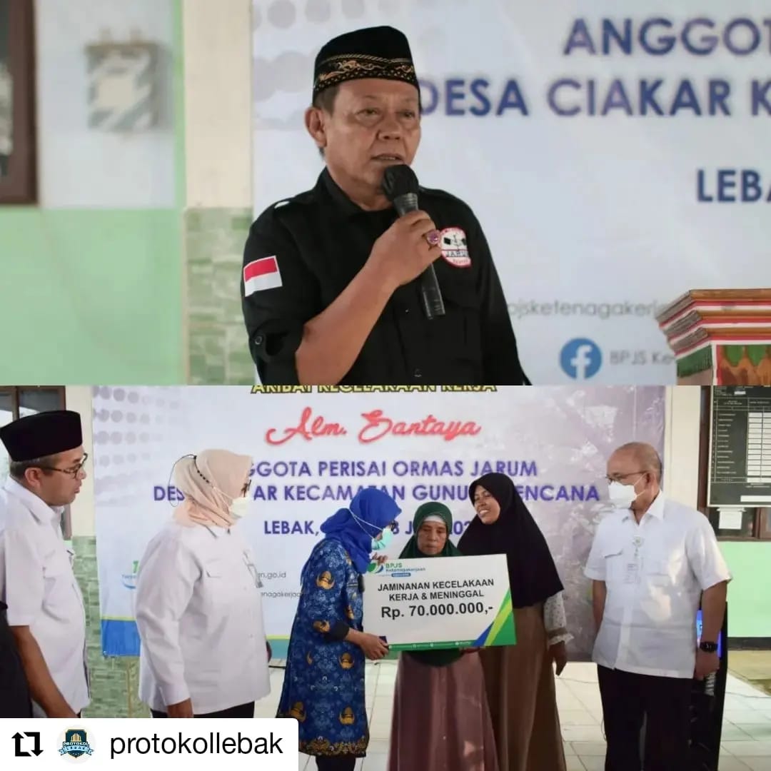 Daftarkan Sebanyak 3078 Peserta BPJS Ketenagakerjaan, Bupati Lebak Apresiasi Program Ormas Jarum