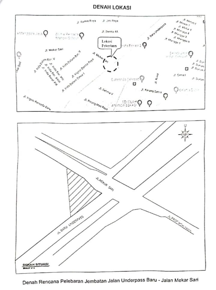 Sosialisasi Perbaikan Jembatan Jalan Underpass Baru – Jalan Mekar Sari Kelurahan Bekasi Jaya