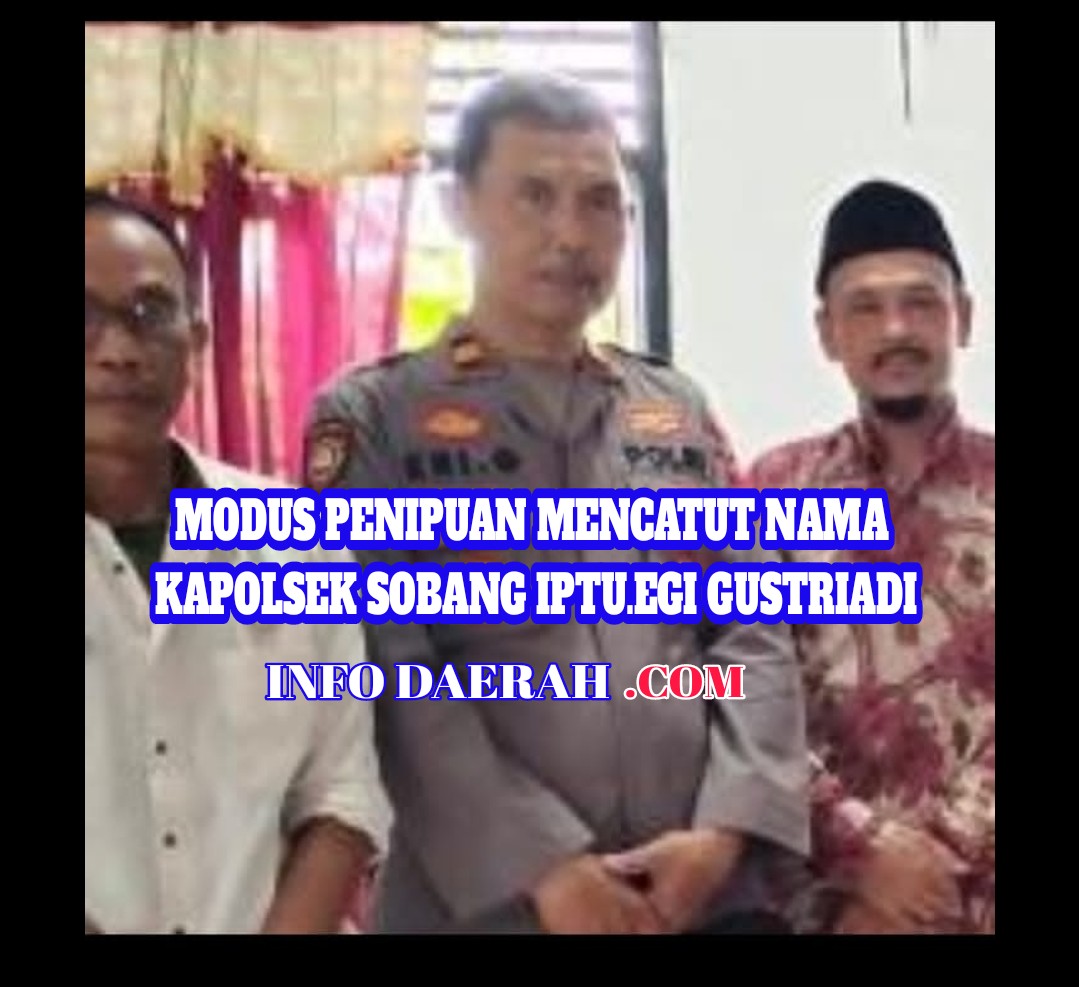 Nama Kapolsek Sobang Dicatut Penipu