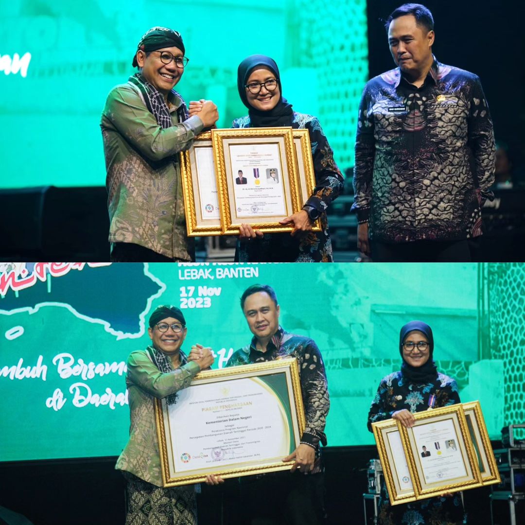 Mendes PDTT Serahkan Langsung Penghargaan Entas Ketertinggalan Untuk Kabupaten Lebak