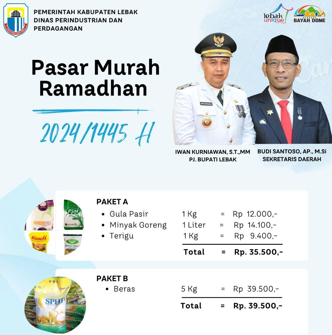 Pemkab Lebak Gelar Pasar Murah Ramadhan Berikut Lokasi dan Harganya