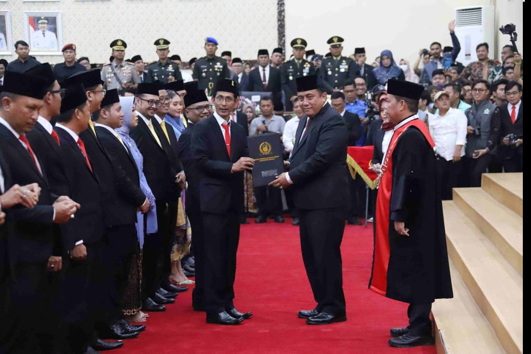 Pelantikan Anggota DPRD Kabupaten Bekasi Masa Bakti 2024-2029, Pj Bupati Dedy Supriyadi Bacakan Sambutan Mendagri