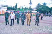 Danrem 151/Binaiya Selaku Dansatgas Menghadiri Apel Gelar Pasukan PAM VVIP Dalam Rangka Kunker Wapres RI Ke Wilayah Maluku