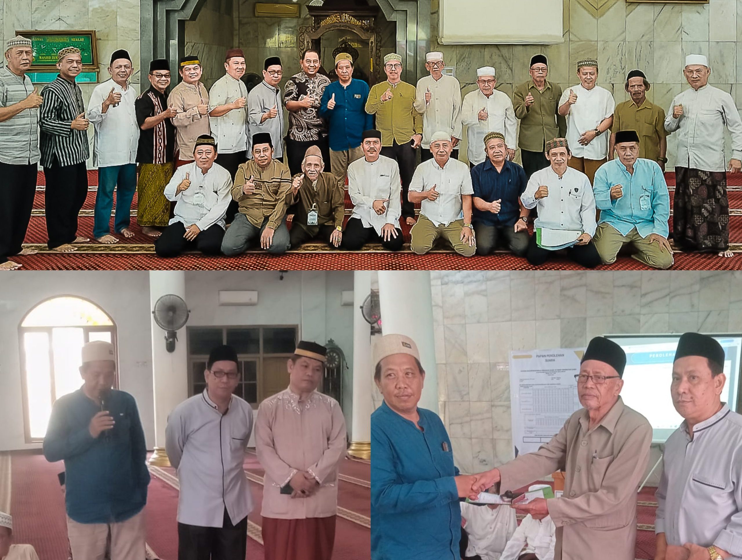 Ketua DPC PAN Bekasi Utara Lukman Hakim Hadiri Pemilihan Ketua DKM Masjid Jami Al Hidayah Kaliabang Bungur
