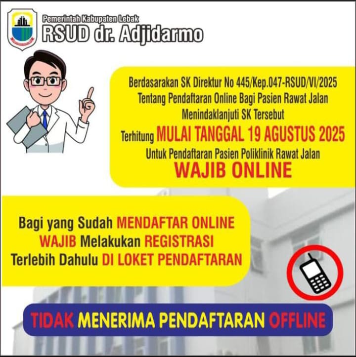 Pendaftaran Pasien RSUD Adjidarmo Rangkasbitung Diberlakukan Online, Anggota DPRD Apresiasi