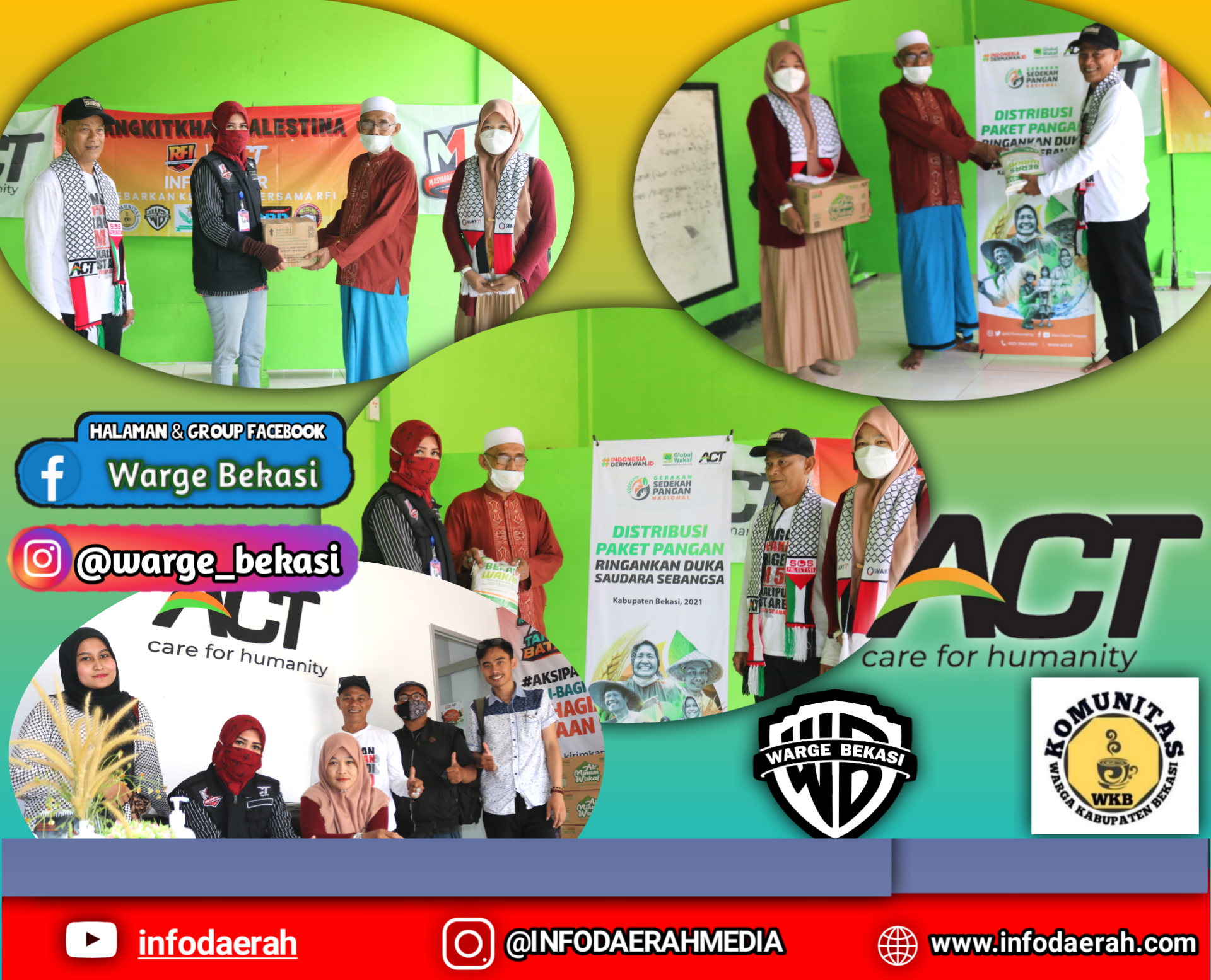 Keren, Aksi Cepat Tanggap (ACT) Sinergi Dengan Group Facebook Warge Bekasi Dan Warga Kabupaten Bekasi