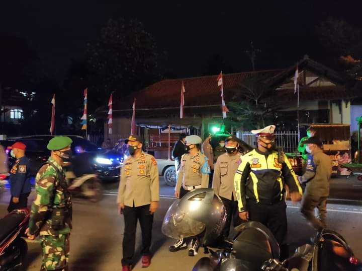 Polres Lebak Polda Banten Bersama TNI, Sat Pol PP Menggelar Patroli Gabungan
