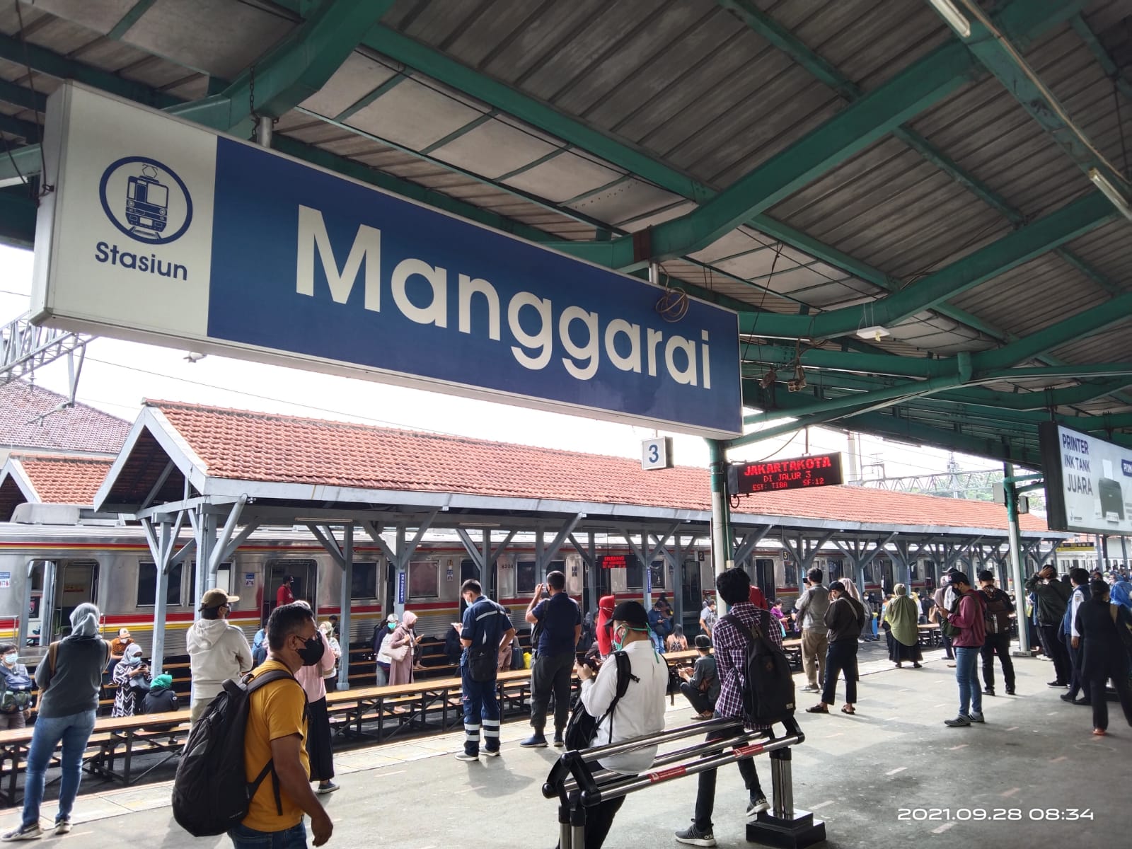 Jalur Layang KRL Stasiun Manggarai Sudah Beroperasi