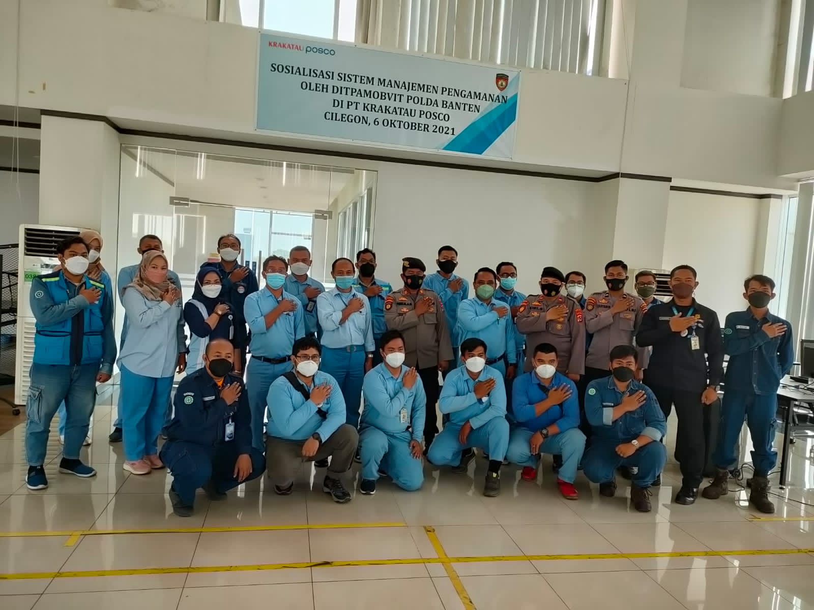 Ditpamobvit Polda Banten Gelar Sosialisasi Sistem Pengamanan Objek Vital Nasional di PT Krakatau Posco
