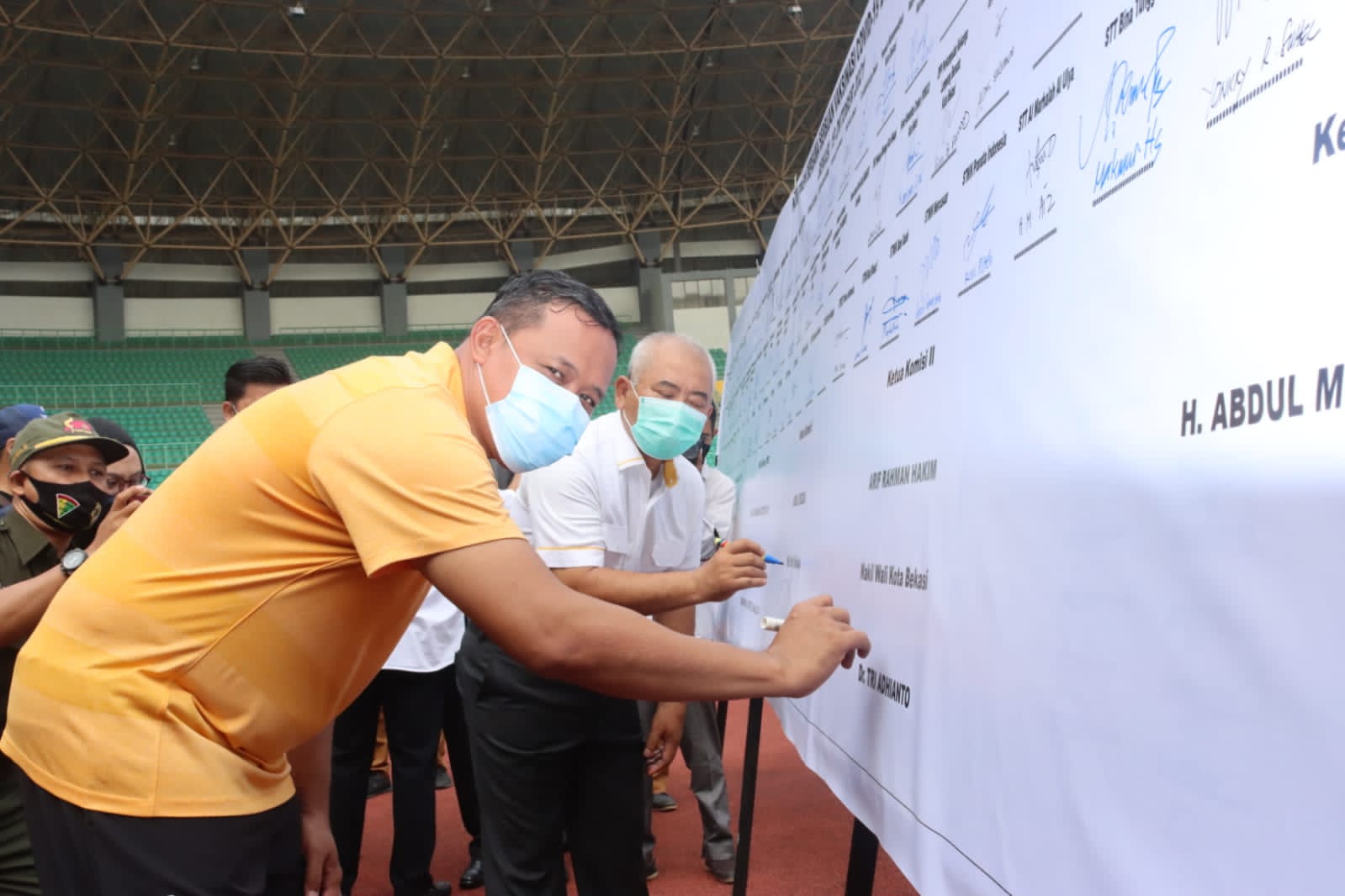 Capaian Herd Immunity Pemkot Bekasi Gelar MOU Dengan Seluruh Stakeholder
