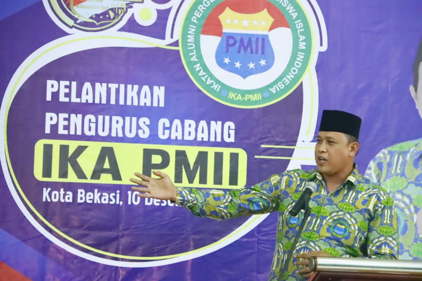 Wakil Wali Kota Bekasi Menghadiri Pelantikan Kepengurusan Baru PMII