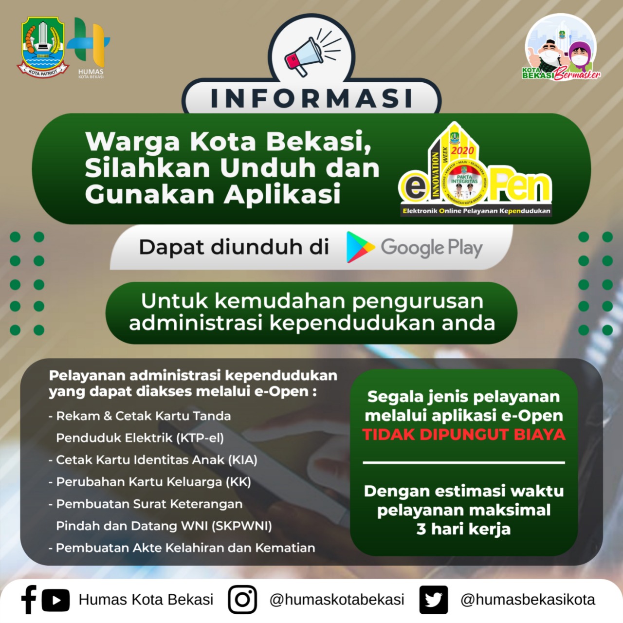 Ingin Mengurus Layanan Kependudukan? Pakai Aplikasi E-Open Saja, Mudah Dan Gratis