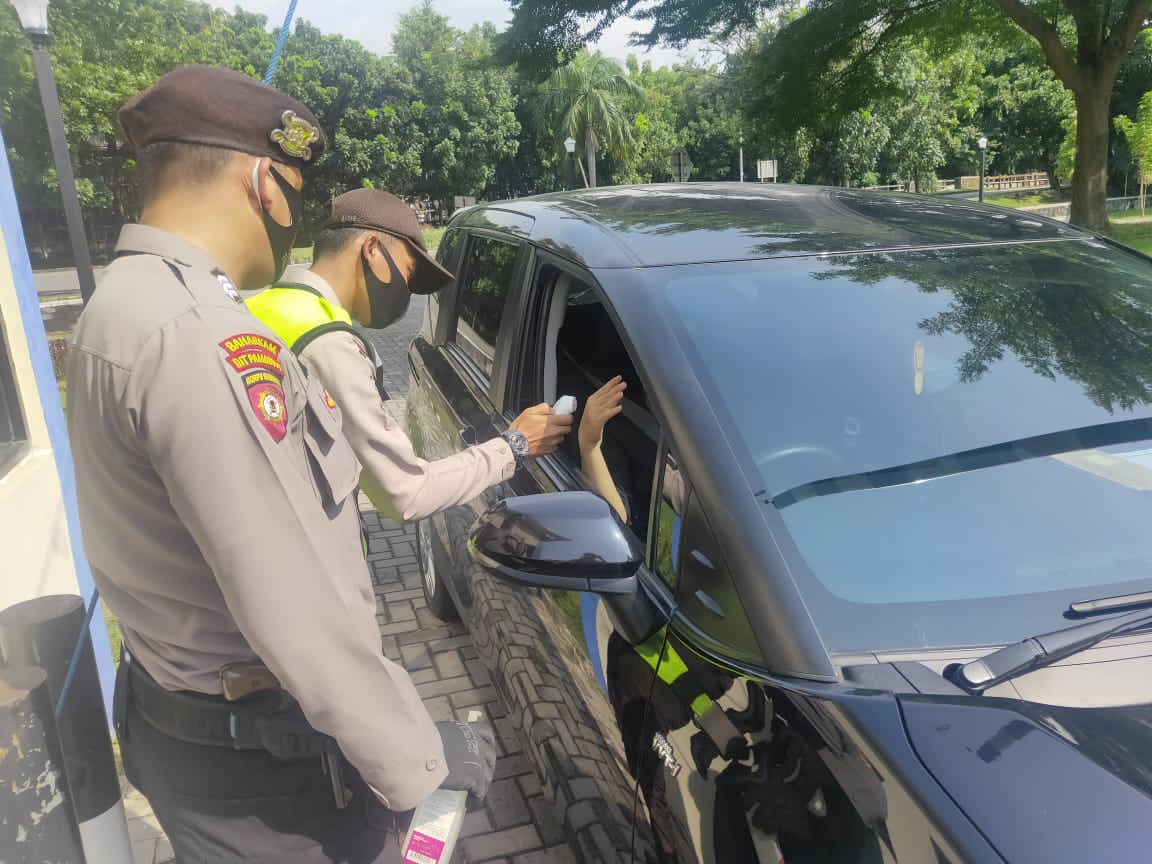 Pantau Penerapan Prokes di PT KIEC, Ditpamobvit Polda Banten Lakukan Patroli