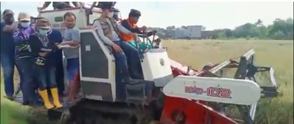 Mesin Combine Bantu Kelompok Tani Hasilkan Panen Lebih Efisien