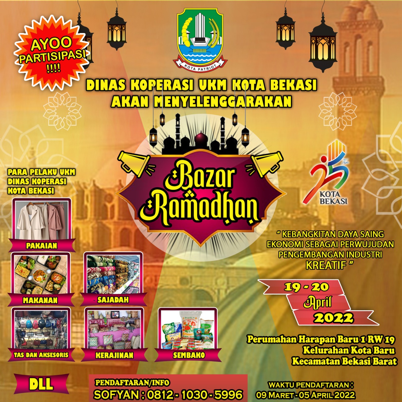 Bazar Ramadhan Akan Hadir Persembahkan Produk-Produk Unggulan UMKM Kota Bekasi