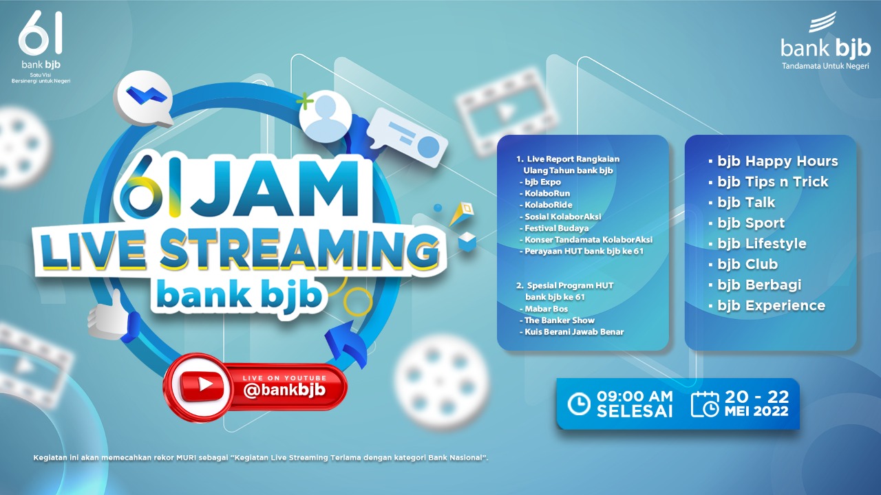 Live Streaming 61 Jam Non Stop bank bjb Siap Pecahkan Rekor MURI