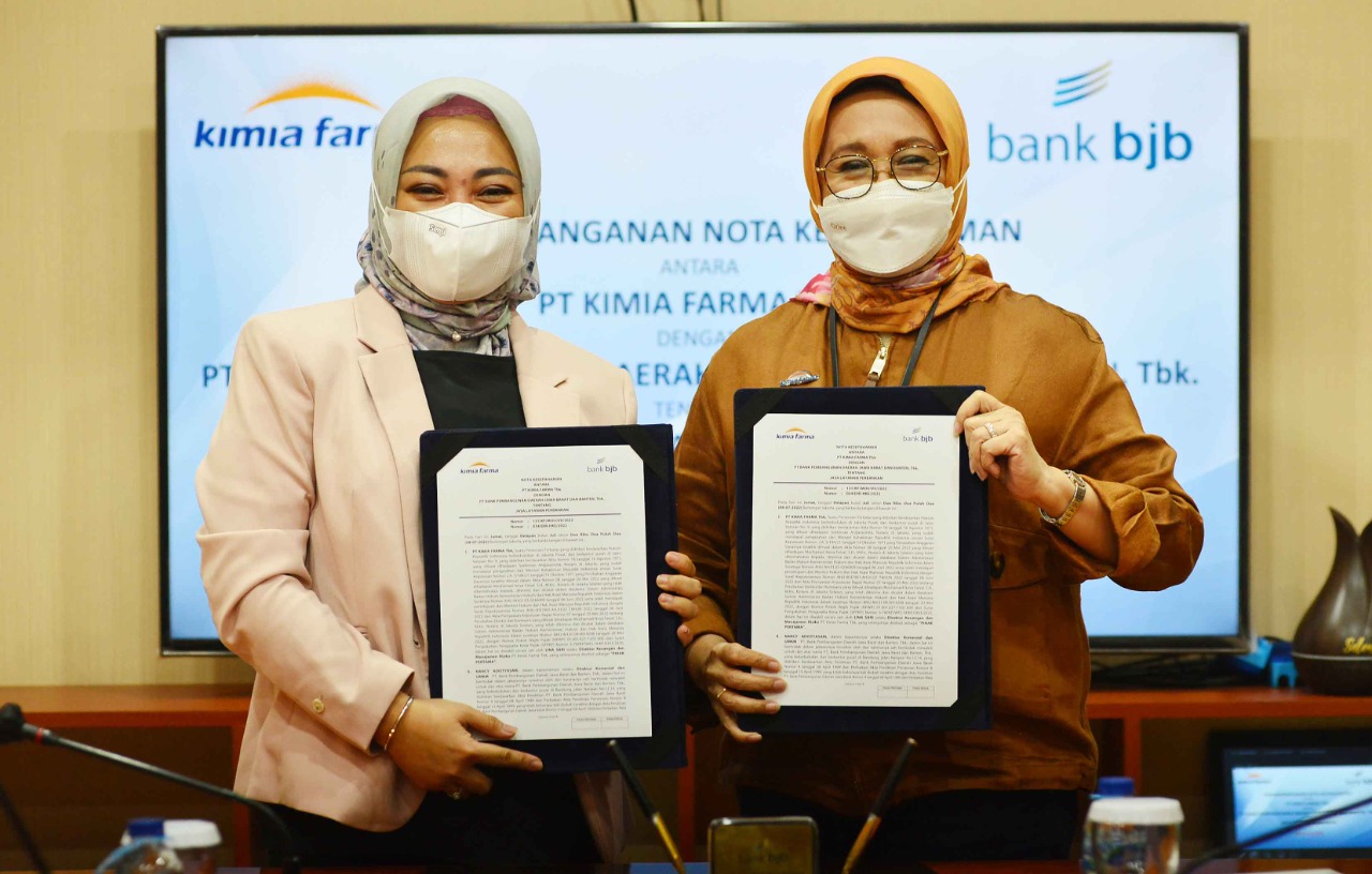 Bank bjb dan Kimia Farma Tandatangani Mou Kerjasama Jasa Layanan Perbankan