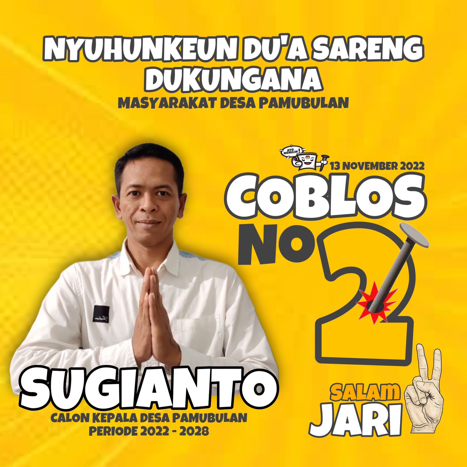 Sugianto Siap Mengabdikan Diri Untuk Desa Pamubulan Periode 2022-2028