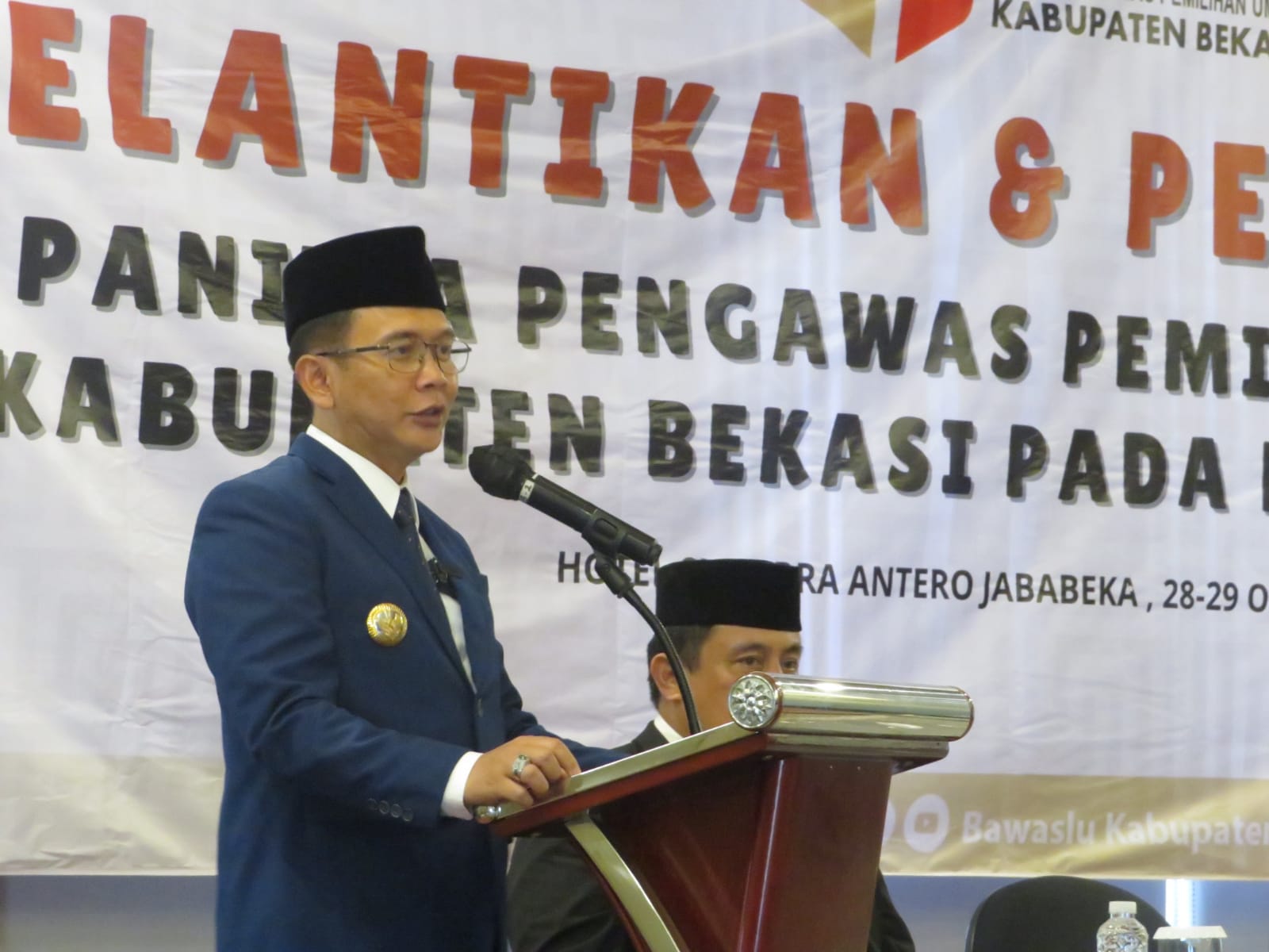 Pelantikan Panwascam,Ini Pesan Pj Bupati Bekasi