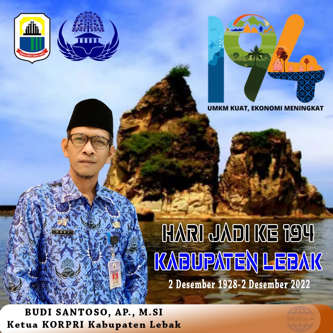 KORPRI KABUPATEN LEBAK MENGUCAPKAN SELAMAT HARI JADI KABUPATEN LEBAK KE-194