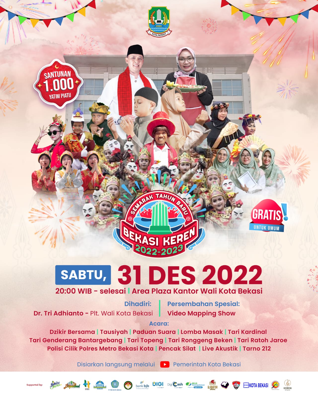 Plt. Wali Kota Bekasi : “Semarak Tahun Baru Bekasi Keren Akan Hadir Pada Malam Pergantian Tahun 2022 ke 2023”