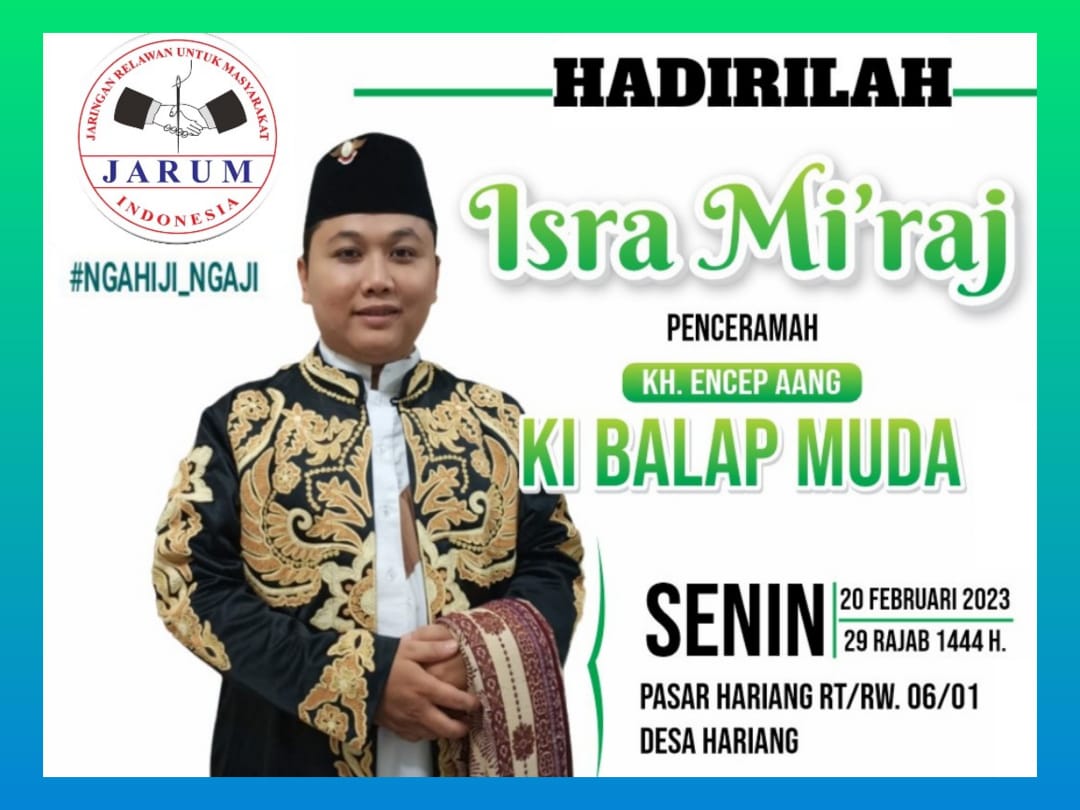 Ormas Jarum Sobang Gelar Tabligh Akbar Isra Mi’raj Bersama Ki Balap Muda