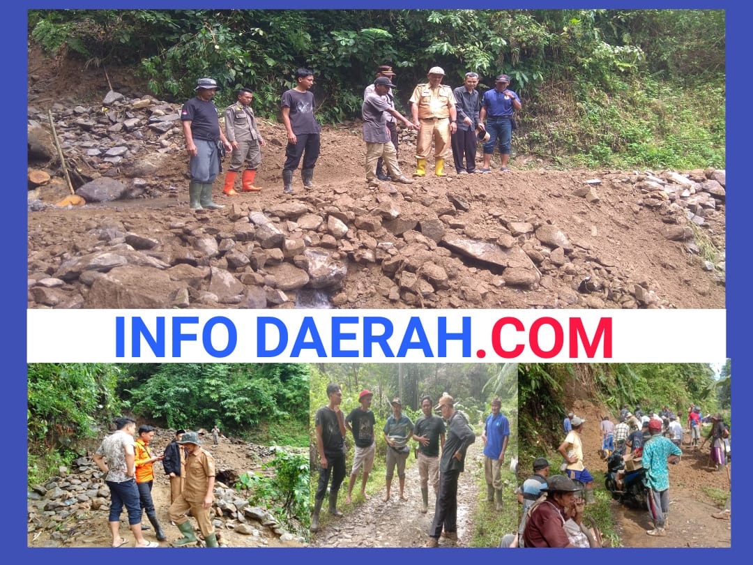 Camat Sobang Tinjau Lokasi Jalan Putus Akibat Longsor