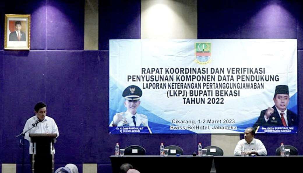 Sekda Pimpin Rakor LKPJ Bupati Bekasi Tahun 2022
