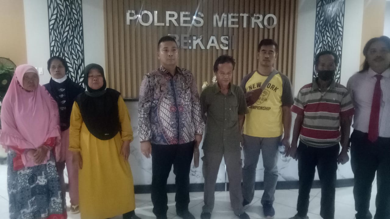 Kuasa Hukum Ahli Waris Tompel Bin Saimin datangi Polres Metro Bekasi