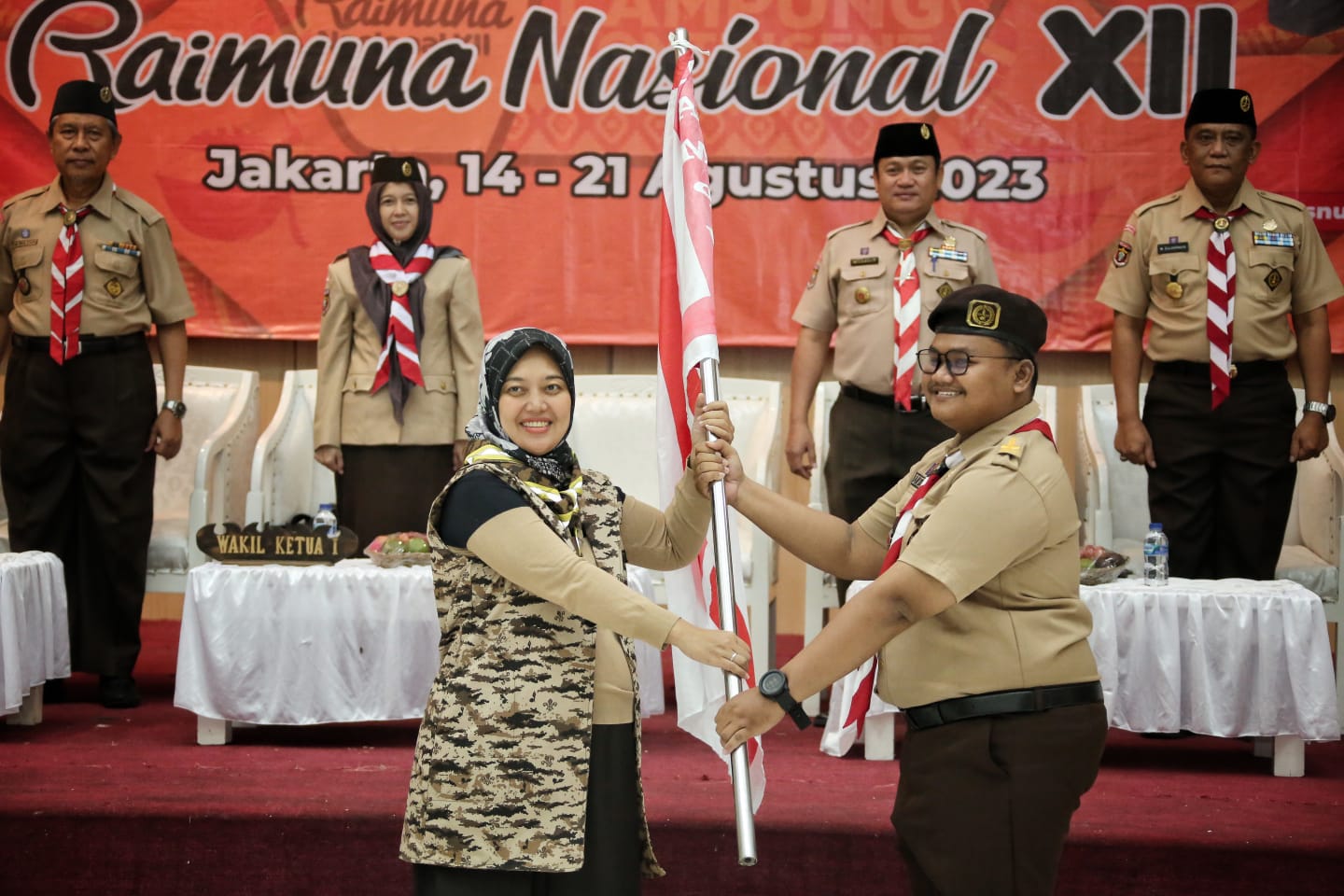 Wagub Chusnunia Lepas Kontingen Pramuka Lampung Ikuti Raimuna Nasional XII di Cibubur