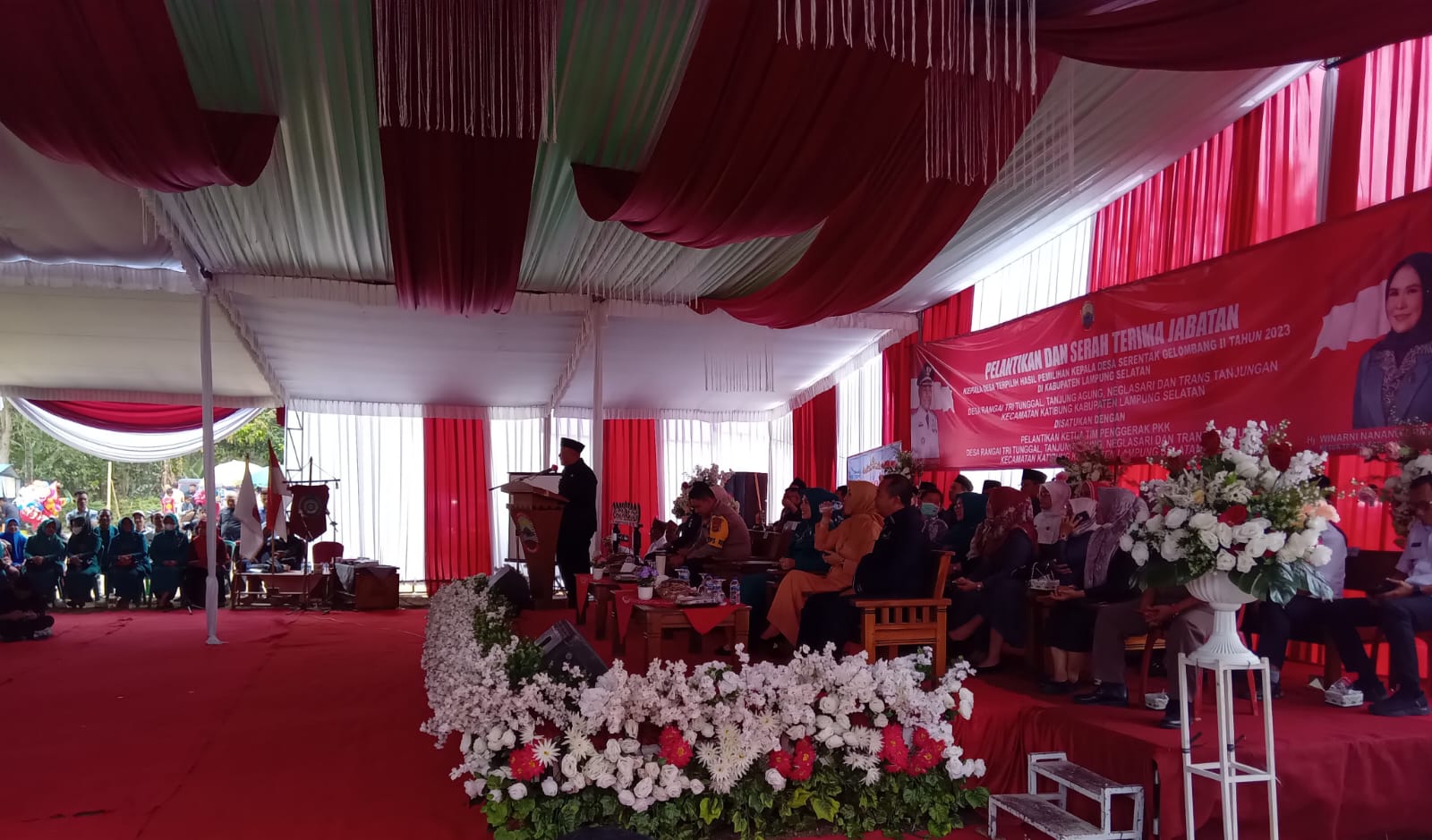 Empat Kepala Desa Terpilih di Kecamatan Katibung Resmi DiLantik Bupati Lamsel