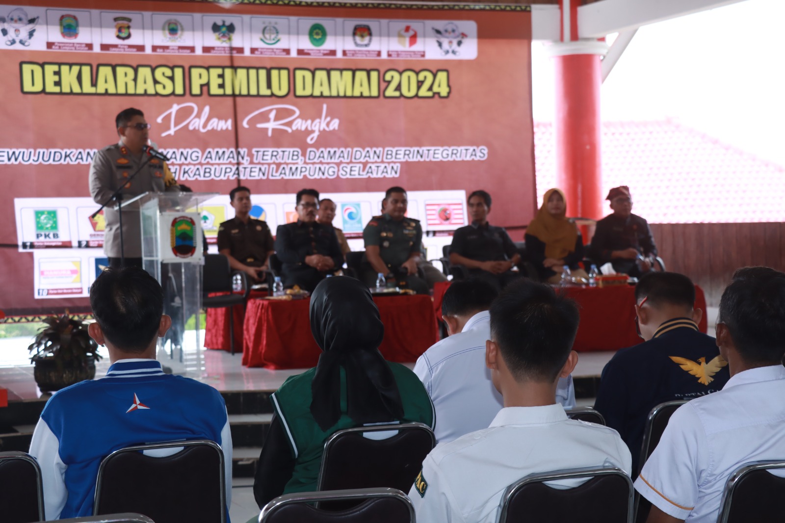Polres Lampsel Deklarasi Damai Jelang Pemilu 2024