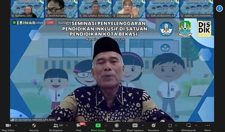 Disdik Kota Bekasi Gelar Webinar Penyelanggaraan Pendidikan Inklusif