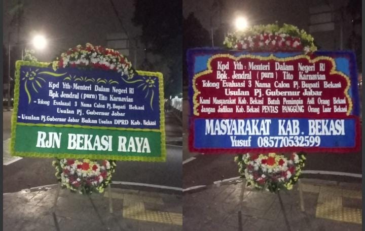 Kemendagri Dibanjiri Karangan Bunga, Minta PJ Bupati Bekasi dari Putra Daerah