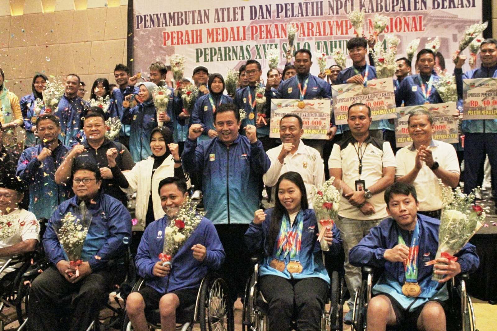 Raih 59 Medali di Peparnas 2024, Pj Bupati Bekasi Apresiasi Perjuangan Atlet dan Pelatih NPCI