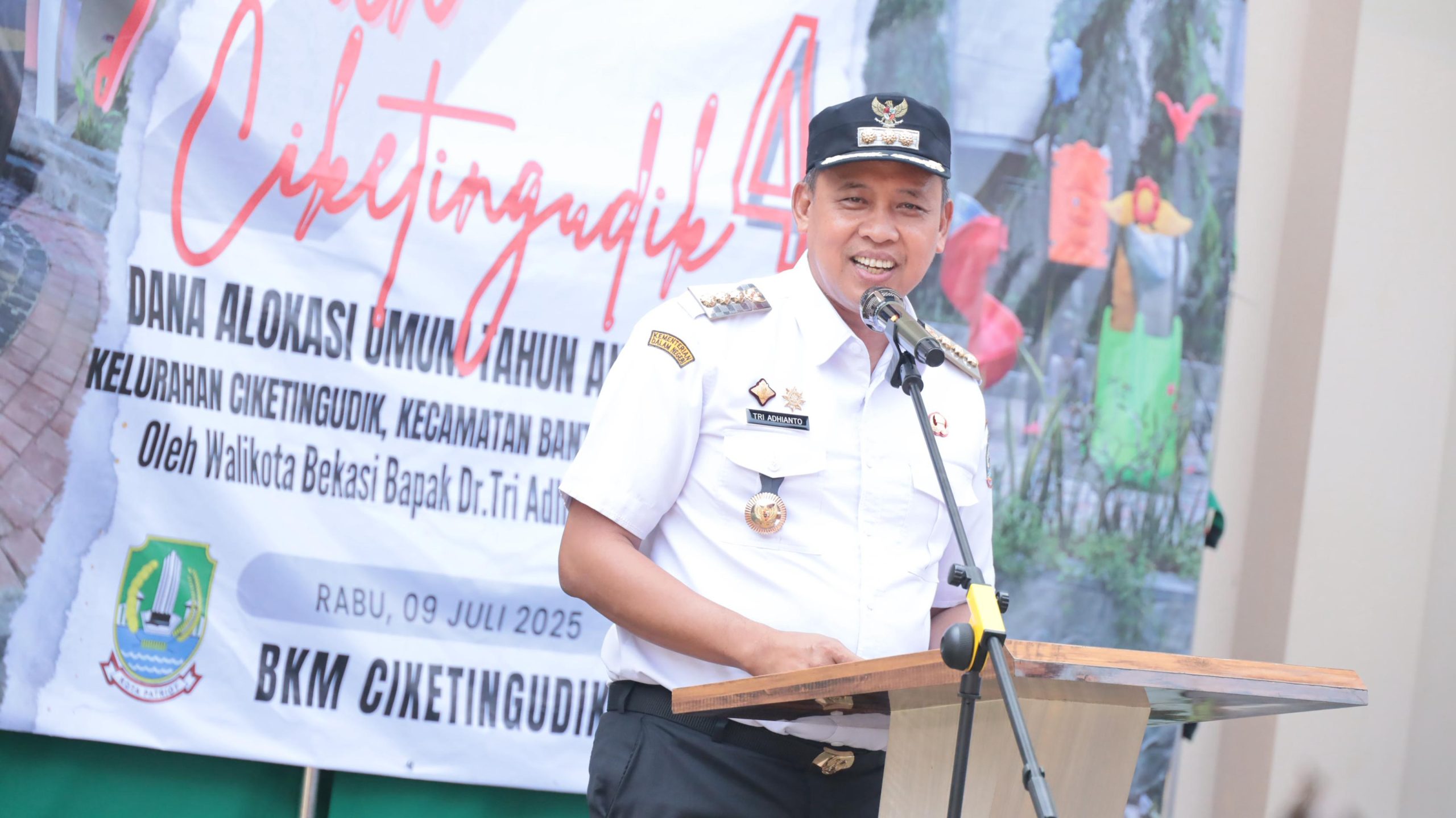 Resmikan Taman Ciketing Udik 4, Tri Adhianto Komitmen Bangun 56 Taman Setiap Tahun