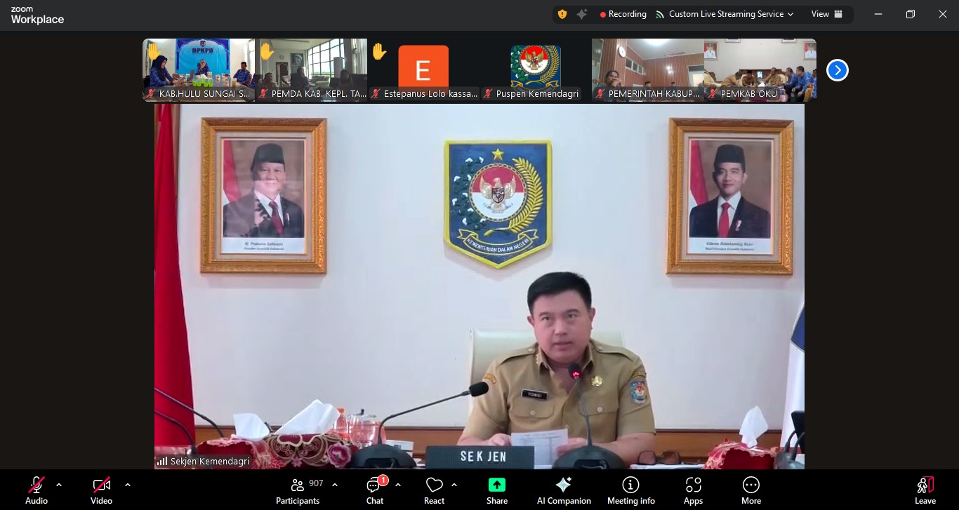 Tinggal Sebulan Lagi, Sekjen Kemendagri Pacu Pemda Percepat Realisasi APBD 2025