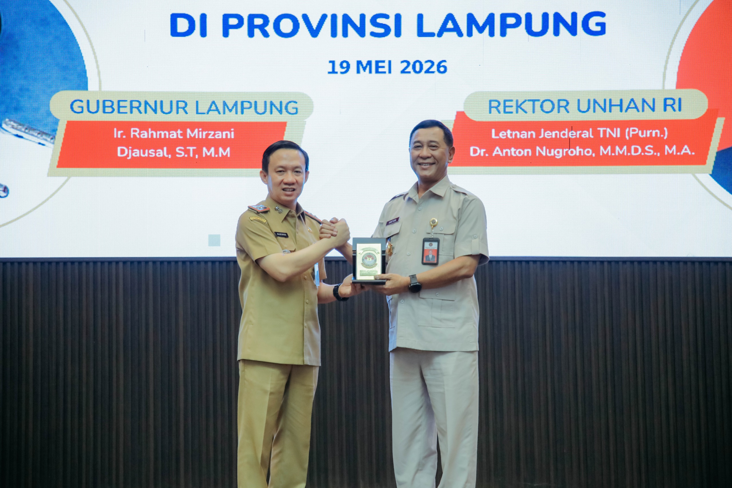 Gubernur Mirzani Sambut Mahasiswa Unhan Peserta KKDN di Lampung